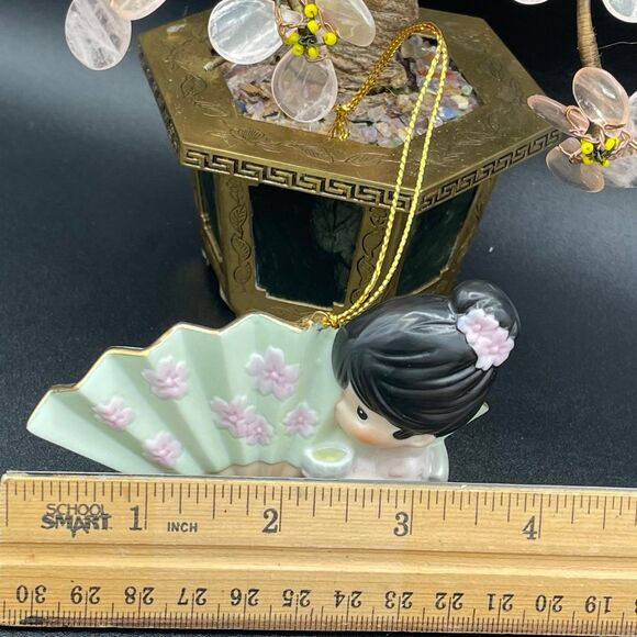 Precious Moments Porcelain Ornament May Love Blossom All Around You Girl Japan - Picture 9 of 9